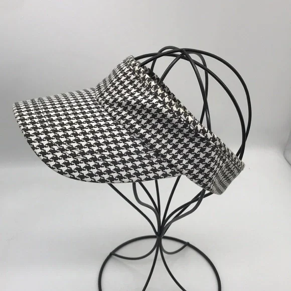 Houndstooth Women’s Velcro Adjustable Visor-100% Cotton - Picture 3 of 9